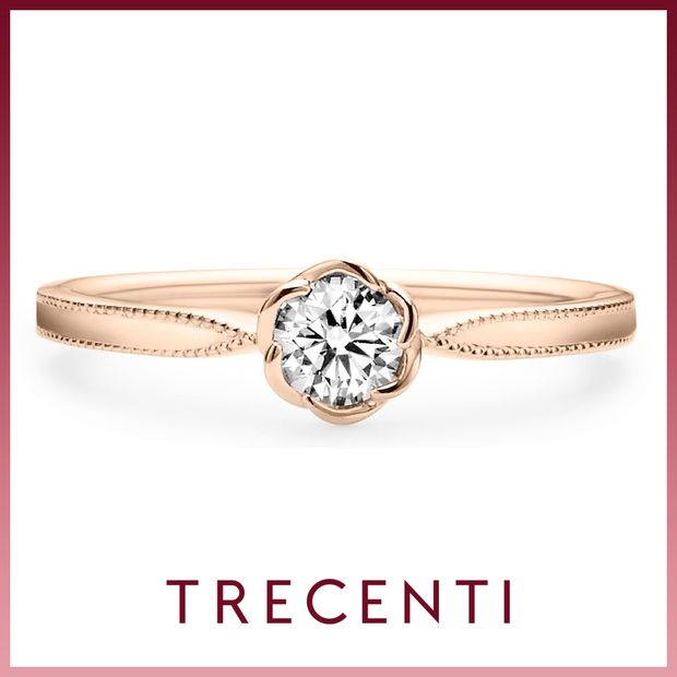 【TRECENTI(トレセンテ)】【ミルグレインが彩るアンティーク風リング】ジプソフィラ（FLO-6M）