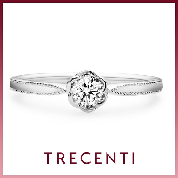 【TRECENTI(トレセンテ)】【ミルグレインが彩るアンティーク風リング】ジプソフィラ（FLO-6M）