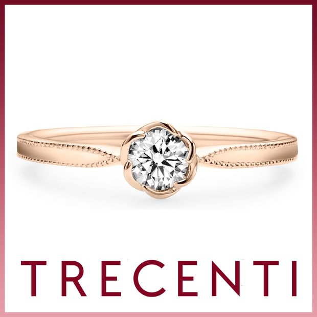 【TRECENTI(トレセンテ)】【ミルグレイン&times;ピンクゴールドでアンティーク調に】ジプソフィラ（FLO-6M）