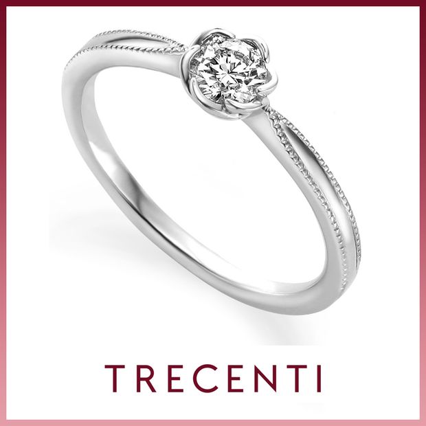 【TRECENTI(トレセンテ)】【ミルグレインが彩るアンティーク風リング】ジプソフィラ（FLO-6M）