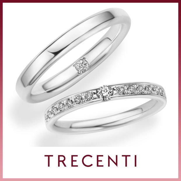 【TRECENTI(トレセンテ)】【一つの原石から生まれたダイヤモンドを分かち合う】フェリーチェ 双子ダイヤモンド（FELI-FM TW／FELI-FL0.05TW)