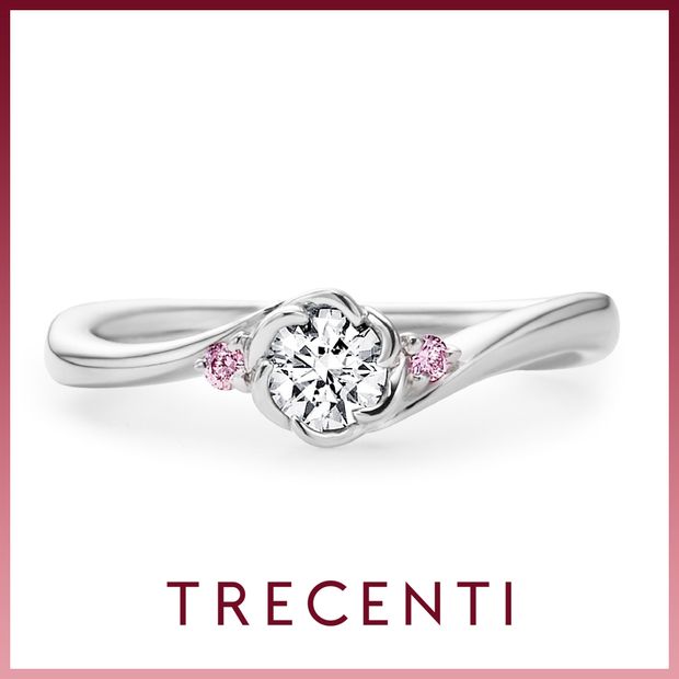 【TRECENTI(トレセンテ)】【お花を彷彿とさせるダイヤモンドセッティング】ペオニアS（FLO-6EP)
