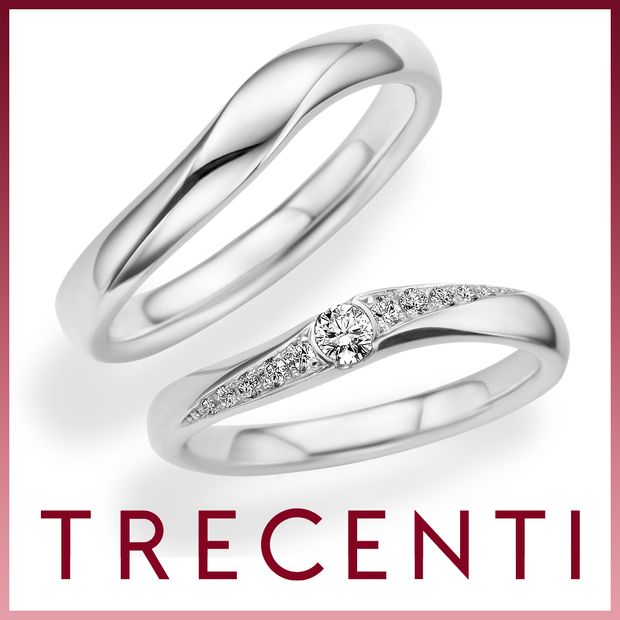 【TRECENTI(トレセンテ)】フェリーチェウェーブ双子ダイヤモンド（FELI-2015M/TWL FELI-2015L/TWL）