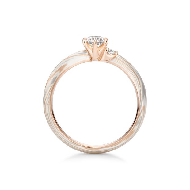 【ケイウノ ブライダル(K.UNO BRIDAL)】【MOKUME（木目金）Arietta Fianco】アリエッタ・フィアンコ