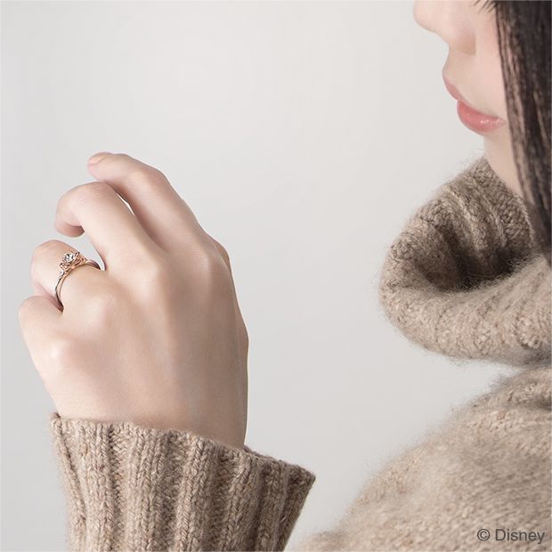 【ケイウノ ブライダル(K.UNO BRIDAL)】［Disney］Chipper Buddy/チップ＆デール エンゲージリング 