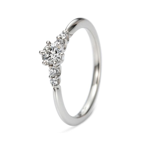 【ケイウノ ブライダル(K.UNO BRIDAL)】【コロッラ（メレダイヤ）】連なるメレダイヤが可憐に輝く婚約指輪