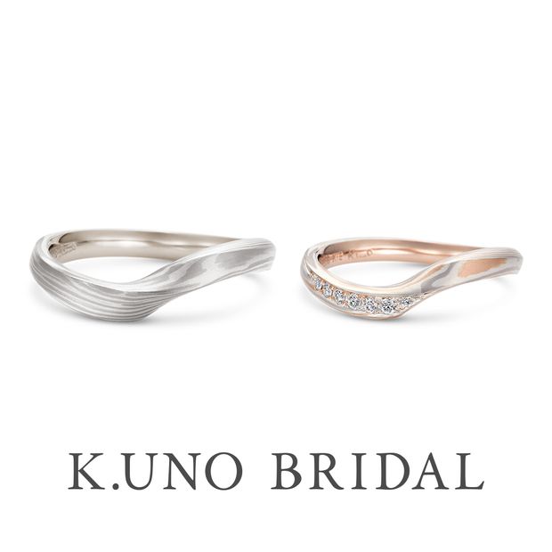 【ケイウノ ブライダル(K.UNO BRIDAL)】【MOKUME（木目金）Arietta Fianco】アリエッタ・フィアンコ