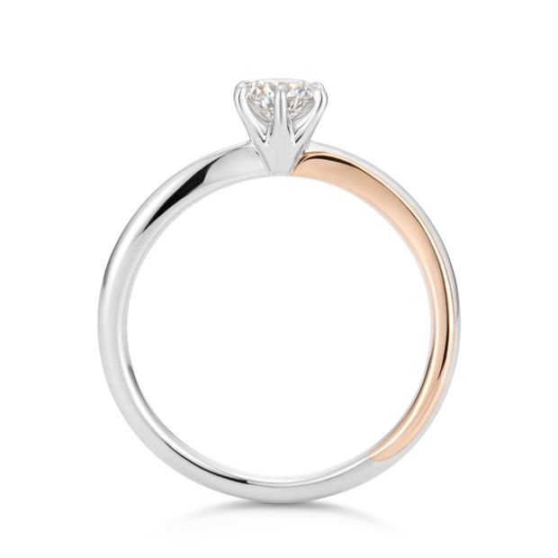 【ケイウノ ブライダル(K.UNO BRIDAL)】【カローレ】2色の金属を使用したエンゲージリング