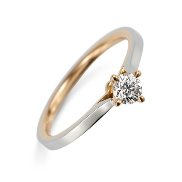 【ケイウノ ブライダル(K.UNO BRIDAL)】【月日】ピンクゴールドの優しい色合いが、肌にすっと馴染む婚約指輪