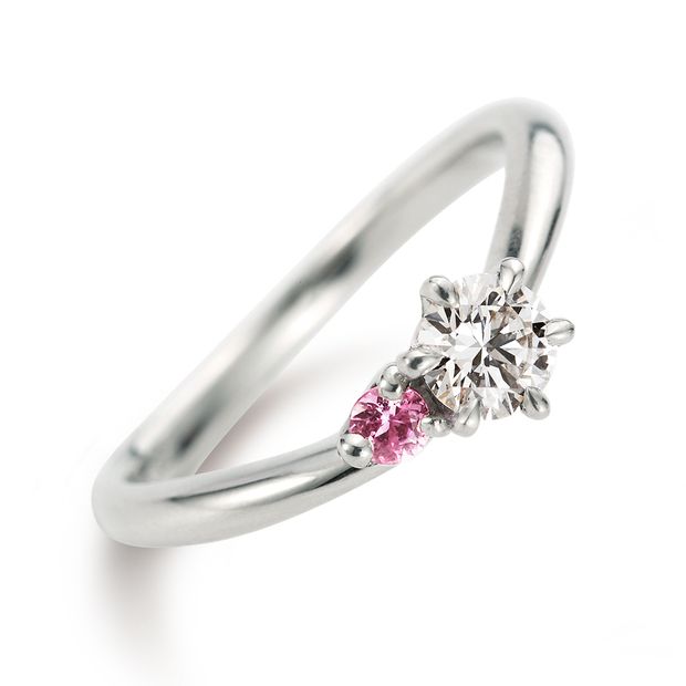 【ケイウノ ブライダル(K.UNO BRIDAL)】【ノイ・ドゥエ】2つの石は、いつまでも寄り添うふたりの姿