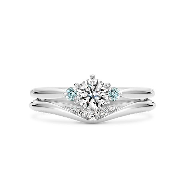 【ケイウノ ブライダル(K.UNO BRIDAL)】【ブループーロ】海の雫を、ふたりの純粋な愛情と重ね合わせて&hellip;。