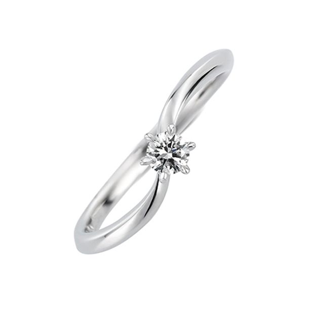 【ケイウノ ブライダル(K.UNO BRIDAL)】【アリエッタⅡ】そよ風をイメージしたウェーブラインの結婚指輪