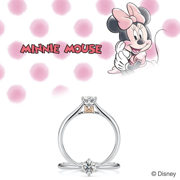 【ケイウノ ブライダル(K.UNO BRIDAL)】[Disney] Tied with Love 「ミッキー＆ミニー」 / エンゲージリング （婚約指輪）