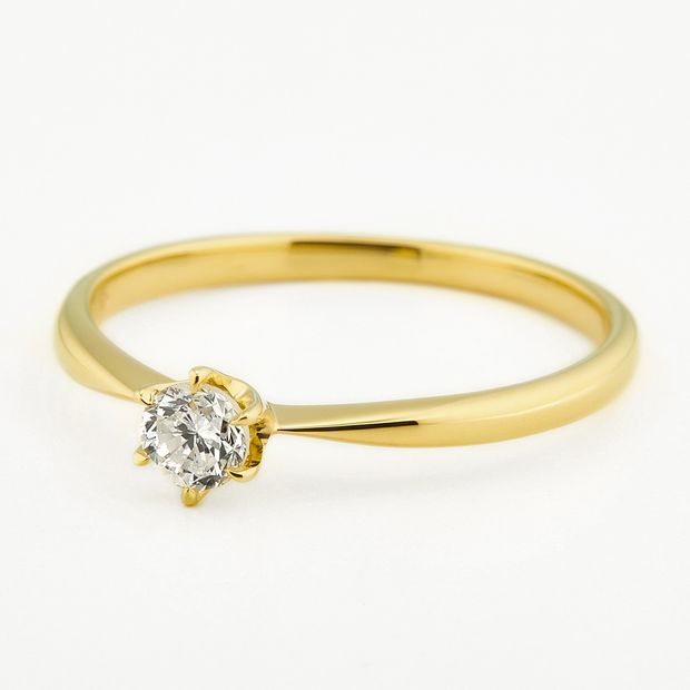 【アネリディギンザ(ANELLI DI GINZA)】王道の婚約指輪/当日持ち帰れる！LYCHEEライチ/イエローゴールド