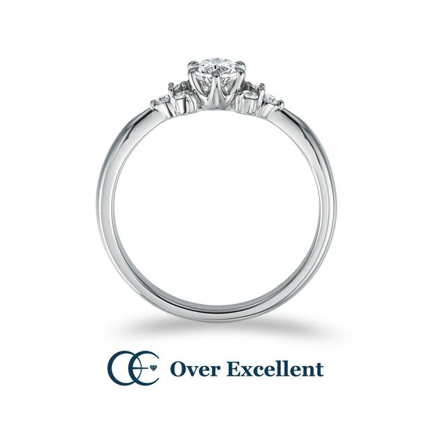 【Over Excellent(オーバーエクセレント)】【Viola　ビオラ　～私を思って～】　小さく可憐ながらも凛とした美しさを持つビオラの花。その愛らしさを表現したエレガントなリングです。