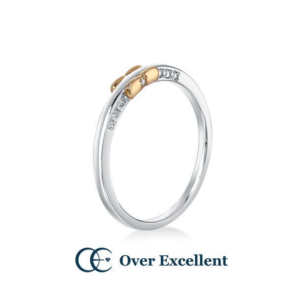【Over Excellent(オーバーエクセレント)】【Lovely Ribbon -ラブリー・リボン-】絆を象徴するリボンモチーフが印象的な大人可愛いリング。