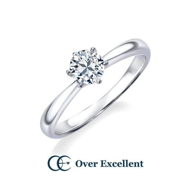 【Over Excellent(オーバーエクセレント)】【Sun Flower ヒマワリ -あなたを見つめる-】ヒマワリの花言葉のように、真っすぐに太陽を向くヒマワリのように純粋でピュアな心を表した、正統感の薫るソリティアリング