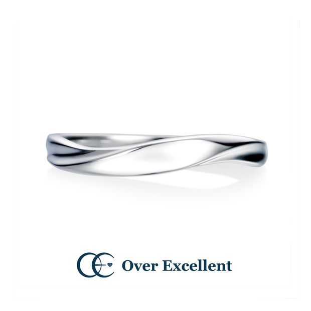 【Over Excellent(オーバーエクセレント)】【Precious ribbon プレシャス・リボン -ふたりの愛-】愛を重ね合わせるリボンのような流れるデザイン。優雅な曲線美が手元を演出。