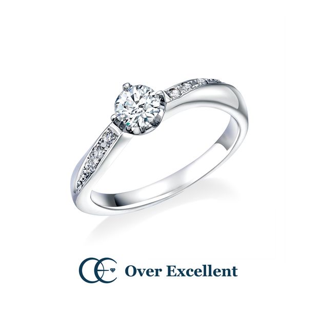 【Over Excellent(オーバーエクセレント)】【Star of bethlehem　スターオブベツレヘム　-流れ星-】真っすぐ向き合うふたりを導き輝く流れ星をイメージした優美な曲線。