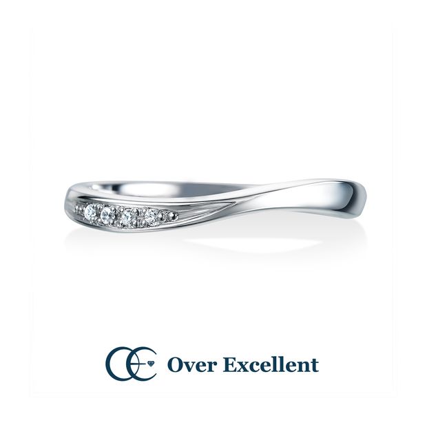 【Over Excellent(オーバーエクセレント)】【Canary Bird カナリーバード -初夏の野ばら-】くるんと軽やかにひるがえった花びらのように、緩やかなウェーブが印象的。