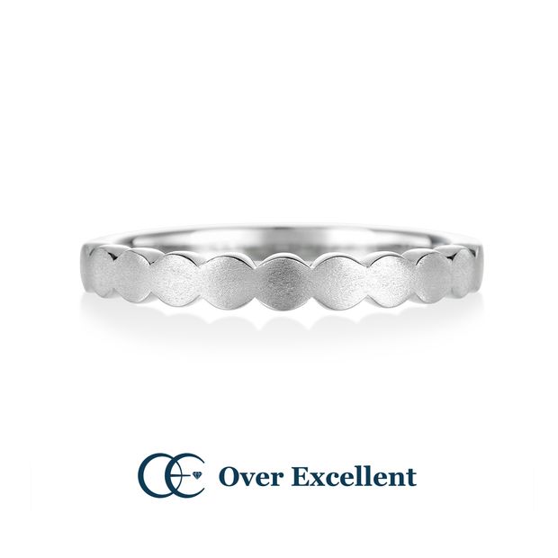 【Over Excellent(オーバーエクセレント)】【Water Drop ウォータードロップ -輝く雫-】永遠を表す意味を持つ円模様。普遍的ながらどこか個性が光るリング。