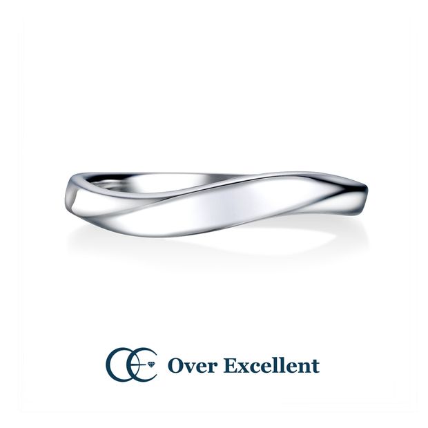 【Over Excellent(オーバーエクセレント)】【Star of bethlehem　スターオブベツレヘム　-流れ星-】真っすぐ向き合うふたりを導き輝く流れ星をイメージした優美な曲線。