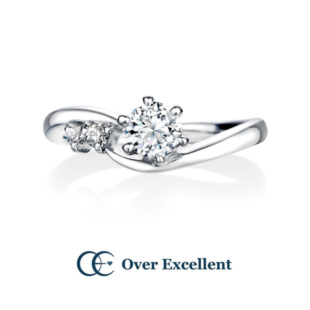 【Over Excellent(オーバーエクセレント)】【Phalaenopsis ファレノプシス -清純-】幸せを運ぶように緩やかにカーブするデザインは、優美で上品な印象。