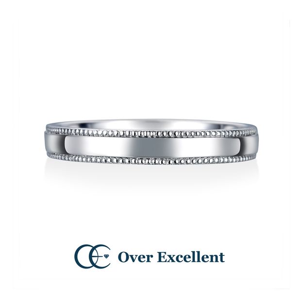 【Over Excellent(オーバーエクセレント)】【Flower Shower -フラワーシャワー-】サイドに施されたミルグレインエッジがシンプルなシルエットにモダンでクラシカルな表情をプラス。