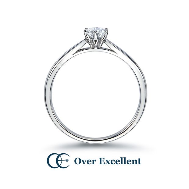 【Over Excellent(オーバーエクセレント)】【Tulip チューリップ -思いやり-】六本爪のリング。サイドシルエットは花のような美しさを追求しました