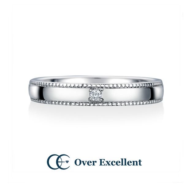 【Over Excellent(オーバーエクセレント)】【Flower Shower -フラワーシャワー-】サイドに施されたミルグレインエッジがシンプルなシルエットにモダンでクラシカルな表情をプラス。