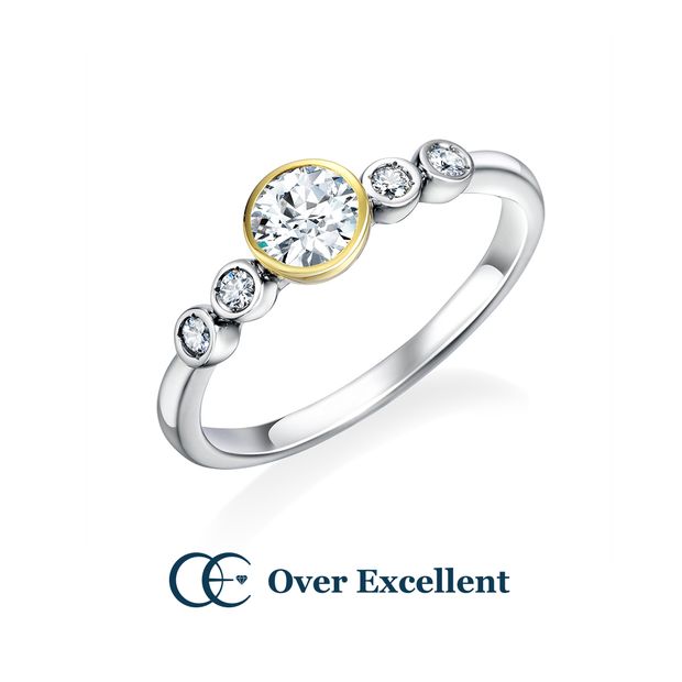 【Over Excellent(オーバーエクセレント)】【Water drop ウォータードロップ -輝く雫-】永遠を表す意味を持つ円模様。普遍的ながらどこか個性が光るリング。