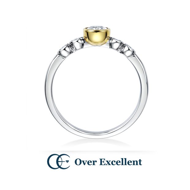 【Over Excellent(オーバーエクセレント)】【Water drop ウォータードロップ -輝く雫-】永遠を表す意味を持つ円模様。普遍的ながらどこか個性が光るリング。