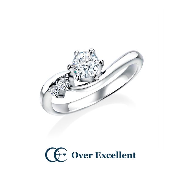 【Over Excellent(オーバーエクセレント)】【Phalaenopsis ファレノプシス -清純-】幸せを運ぶように緩やかにカーブするデザインは、優美で上品な印象。