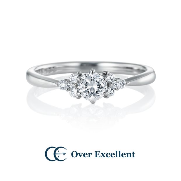 【Over Excellent(オーバーエクセレント)】【Viola　ビオラ　～私を思って～】　小さく可憐ながらも凛とした美しさを持つビオラの花。その愛らしさを表現したエレガントなリングです。