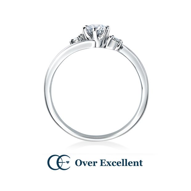 【Over Excellent(オーバーエクセレント)】【Iris アヤメ -やさしいこころ-】薫風とともに爽やかな初夏の花、アヤメ。端正で凛とした佇まいに、朝露のように光るダイヤモンド。繊細ながら緩やかに流れる、指を美しく見せるデザインです。