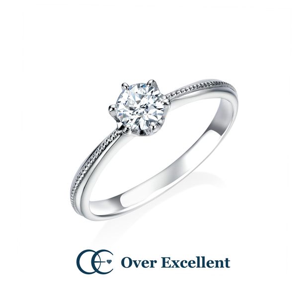 【Over Excellent(オーバーエクセレント)】【Cosmos　コスモス　～乙女のまごころ～】　細やかなミルグレイン加工が施され、クラシカルな雰囲気とシンプルでありながらもディテールにこだわったデザインは、洗練された女性らしさを引き立てます。