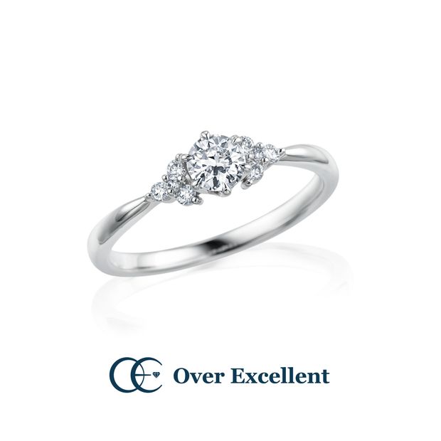 【Over Excellent(オーバーエクセレント)】【Viola　ビオラ　～私を思って～】　小さく可憐ながらも凛とした美しさを持つビオラの花。その愛らしさを表現したエレガントなリングです。