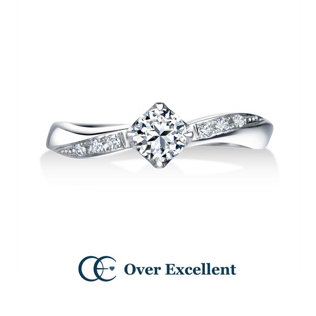 【Over Excellent(オーバーエクセレント)】【Star of bethlehem　スターオブベツレヘム　-流れ星-】真っすぐ向き合うふたりを導き輝く流れ星をイメージした優美な曲線。