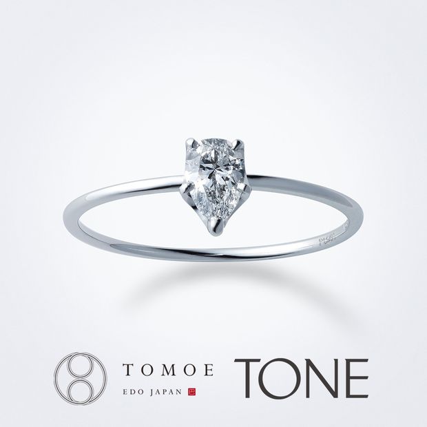 【TOMOE(トモエ)】【TONE】 ペアシェイプカットダイヤモンド