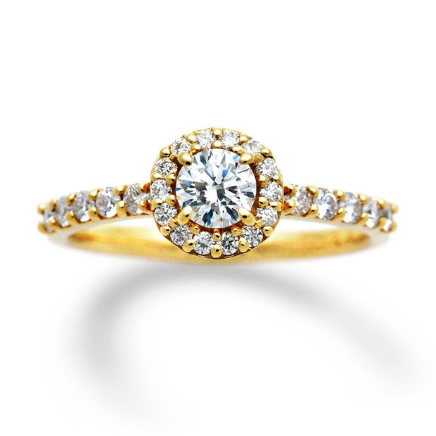 【宝寿堂(ほうじゅどう)】【宝寿堂】ダイヤで取り巻いた豪奢で華やかなエンゲージ《HD2532》