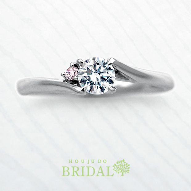 【宝寿堂(ほうじゅどう)】【宝寿堂】傍らにそっと添えたピンクダイヤが可愛さＵＰ《HD2082p》