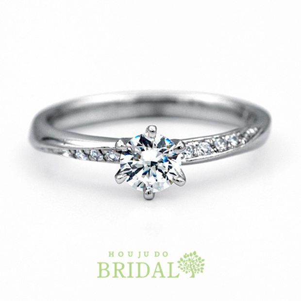 【宝寿堂(ほうじゅどう)】【宝寿堂】細身のアームにメレを繊細に這わせて《HD2064》