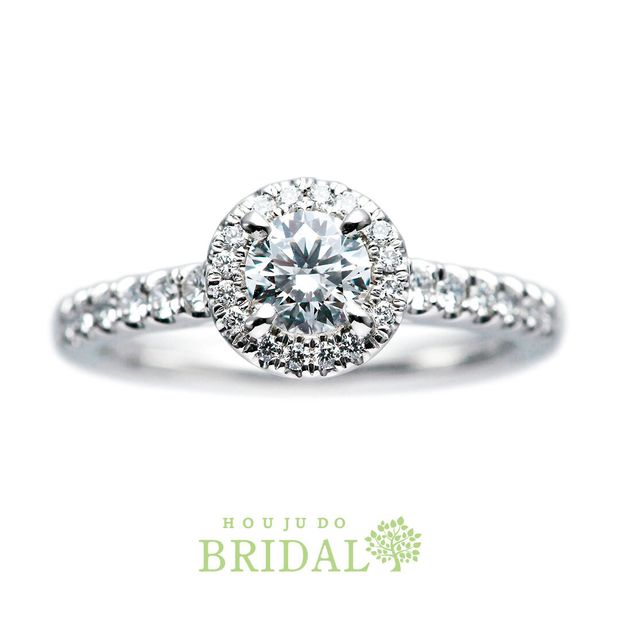 【宝寿堂(ほうじゅどう)】【宝寿堂】ダイヤで取り巻いた豪奢で華やかなエンゲージ《HD2532》 