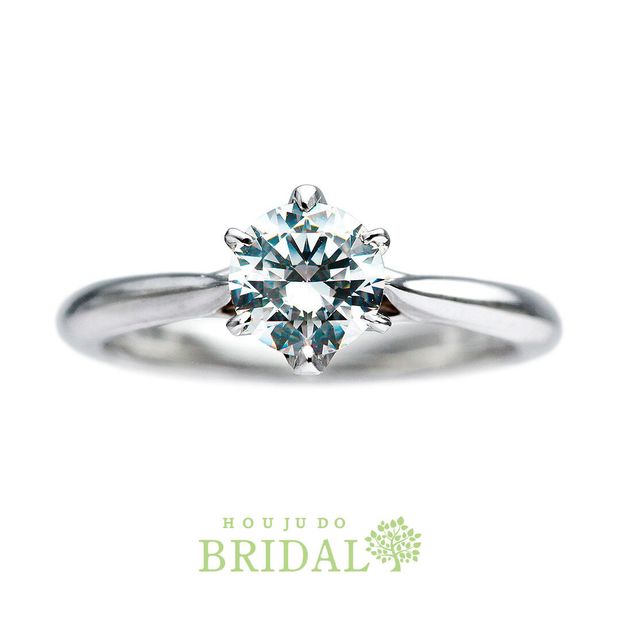 【宝寿堂(ほうじゅどう)】【宝寿堂】側面からの見た目も美しいエンゲージリング《HE2407》 