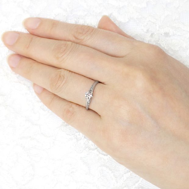 【宝寿堂(ほうじゅどう)】【宝寿堂】リフォーム例／ウェーブに沿ってメレを加えて《HD1868》