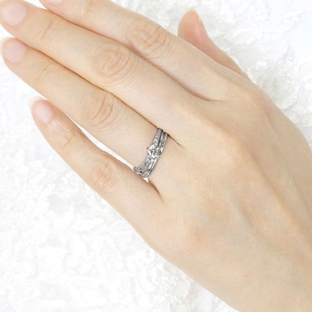 【宝寿堂(ほうじゅどう)】【宝寿堂】ねじり細身のウェーブラインリング《HM2752l/HM2752s》