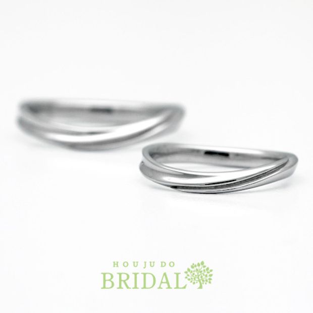 【宝寿堂(ほうじゅどう)】【宝寿堂】繊細なウェーブラインのリング《HM2292l/HM2292s》