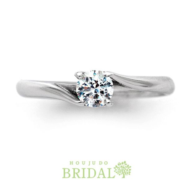 【宝寿堂(ほうじゅどう)】【宝寿堂】ほっそりアームで一粒ダイヤをそっと支えて《HE1781》