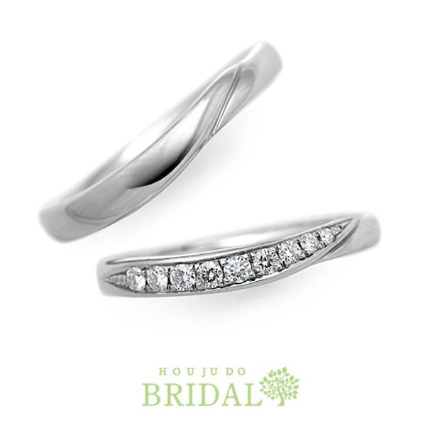 【宝寿堂(ほうじゅどう)】【宝寿堂】柔らかな曲線に沿ったダイヤが華やか《HM564s/HD564s》