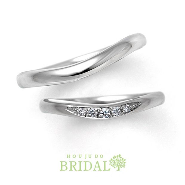 【宝寿堂(ほうじゅどう)】【宝寿堂】柔らかなＶウェーブラインリング《HM2760l/HD2760s》